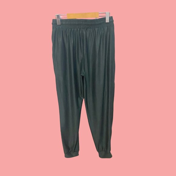 🌿 Jolt Forest Green Satin Joggers – Size S | Stretchy & Sleek Lounge Pants 🌿 - Picture 5 of 9